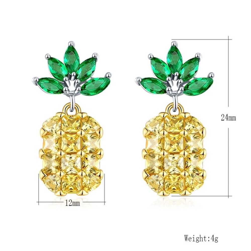 🍍Last Pair Available  🍍Pineapple Earrings - Picture 5 of 6